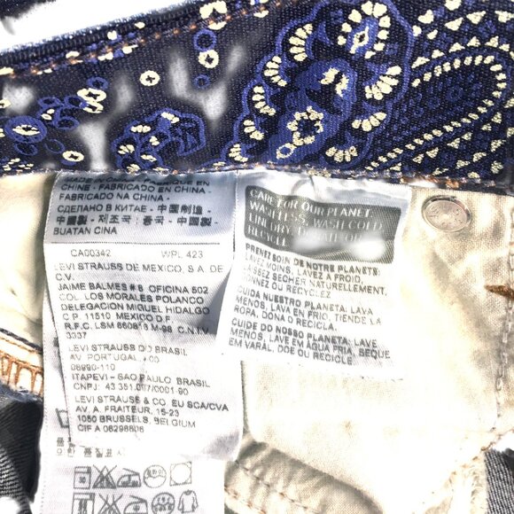 Levi's Jeans Womens 27x32 Dark Blue 525 Perfect Waist Straight Leg Denim sz 4 M - Picture 7 of 16